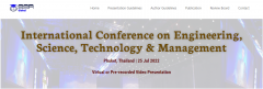 Phuket International Conference on Engineering, Science, Technology & Management (ICESTM) Scopus indexed