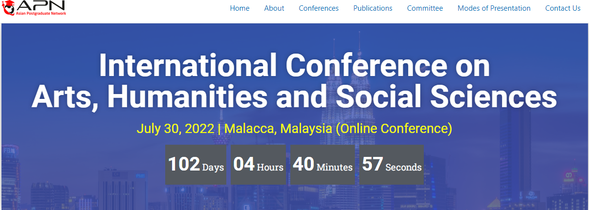 Online International Conference on Arts, Humanities and Social Sciences (ICAHS 2022), Online Event
