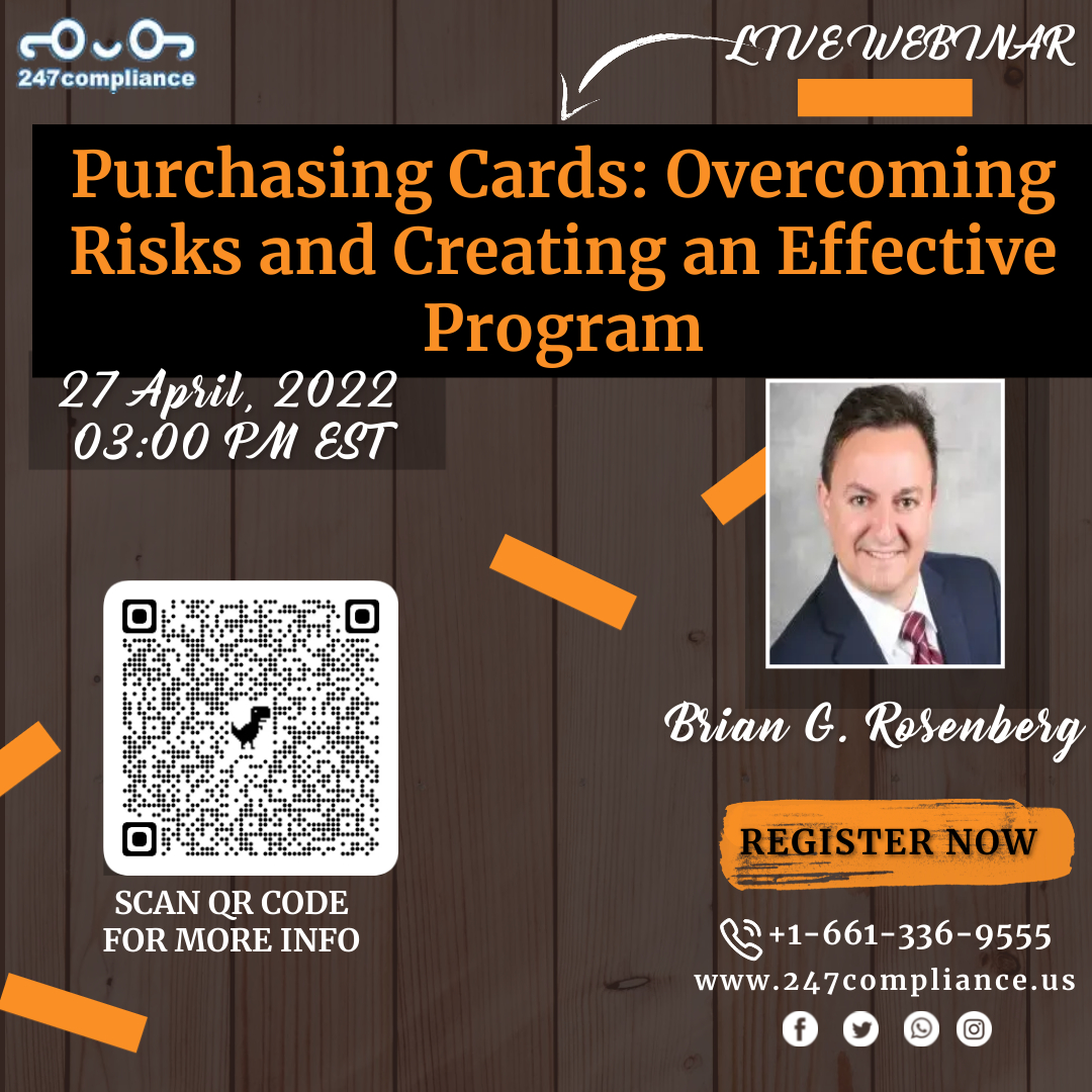 Purchasing Cards: Overcoming Risks and Creating an Effective Program, Online Event