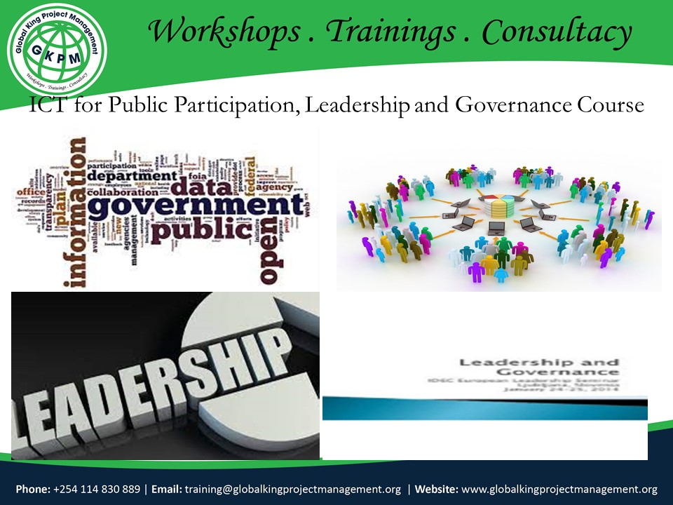 ICT for Public Participation, Leadership and Governance Course, Mombasa city, Mombasa county,Mombasa,Kenya