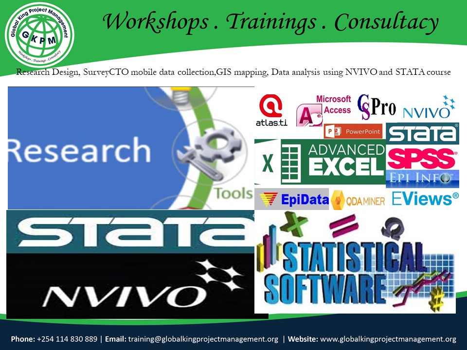 Research Design, SurveyCTO mobile data collection,GIS mapping, Data analysis using NVIVO and STATA course, Mombasa city, Mombasa county,Mombasa,Kenya