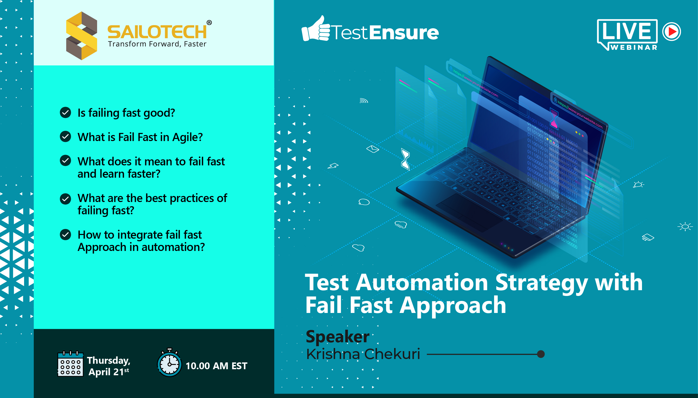 Test Automation Strategy with Fail Fast Approach, Online Event
