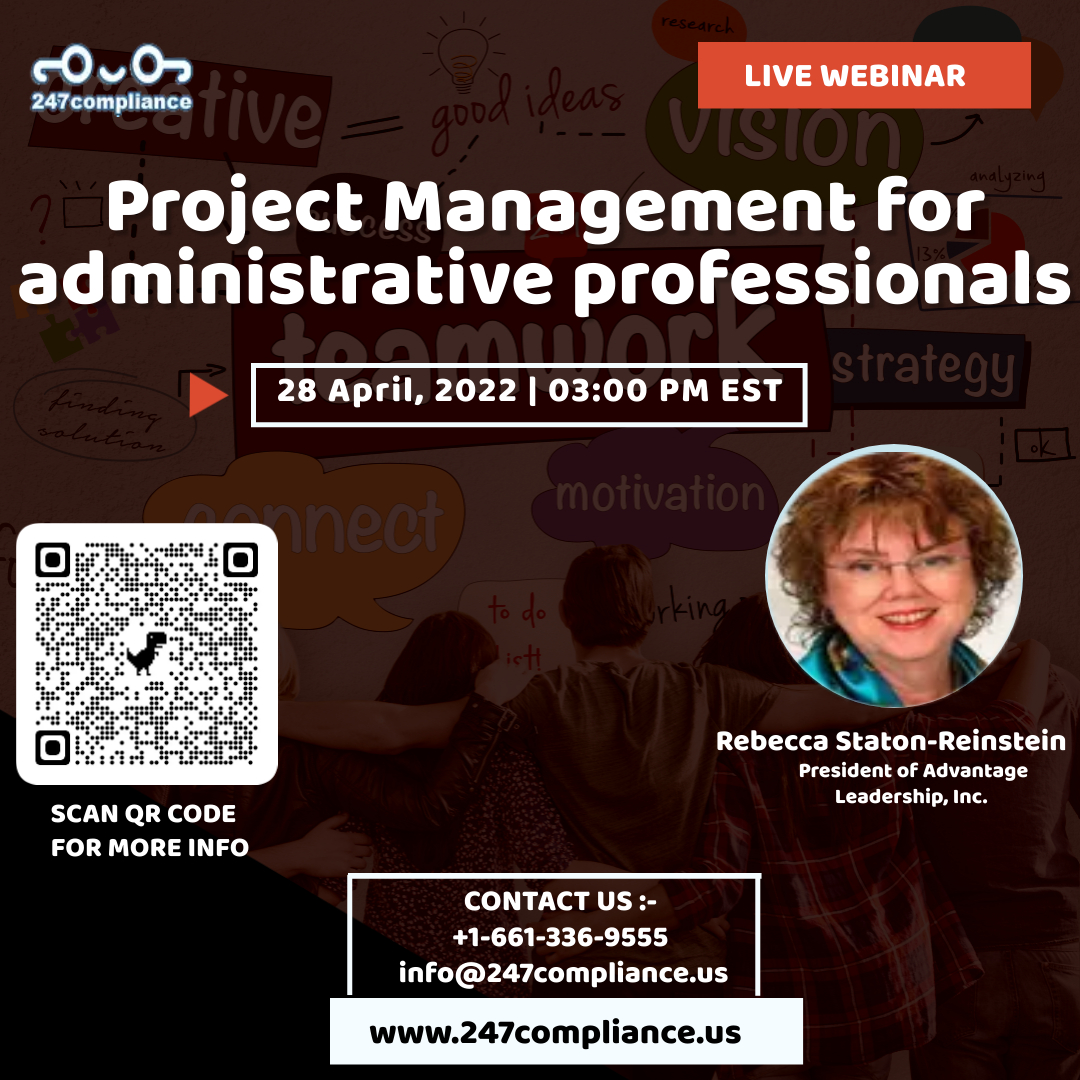 Project Management for administrative professionals, Online Event