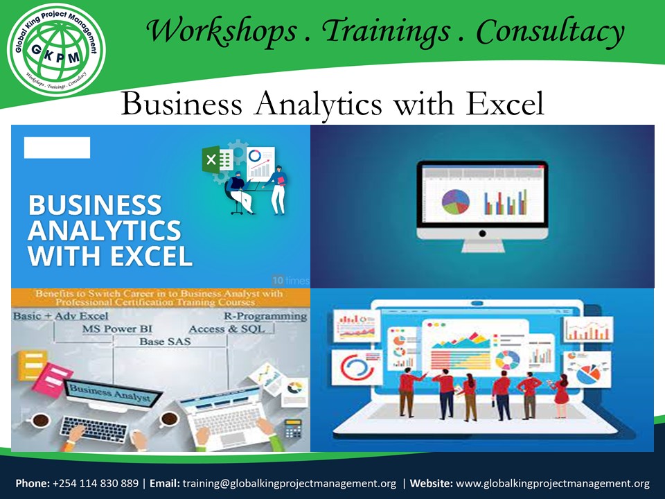 Business Analytics with Excel, Mombasa city, Mombasa county,Mombasa,Kenya