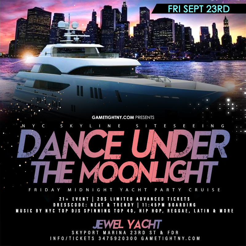 Jewel Yacht Dance under the Moonlight NYC Midnight Yacht Friday Party 2022, New York, United States