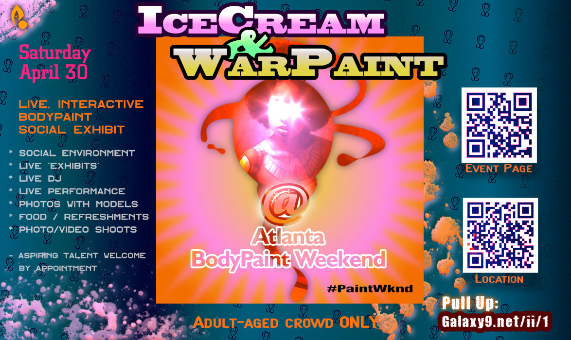 Atlanta BodyPaint Weekend #PaintWknd IceCream and WarPaint, Stone Mountain, Georgia, United States