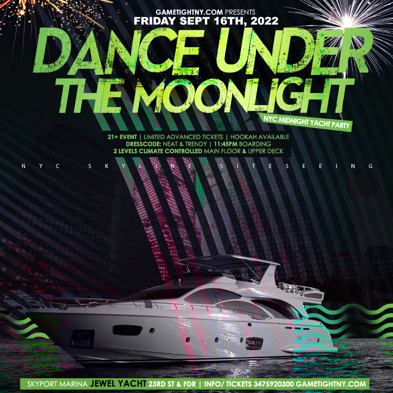 Jewel Yacht Dance under the Moonlight NYC Midnight Yacht Friday Party 2022, New York, United States