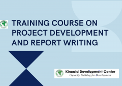 TRAINING COURSE ON PROJECT DEVELOPMENT AND REPORT WRITING