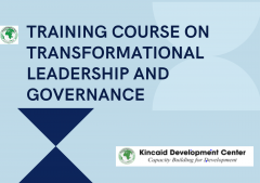 TRAINING COURSE ON TRANSFORMATIONAL LEADERSHIP AND GOVERNANCE