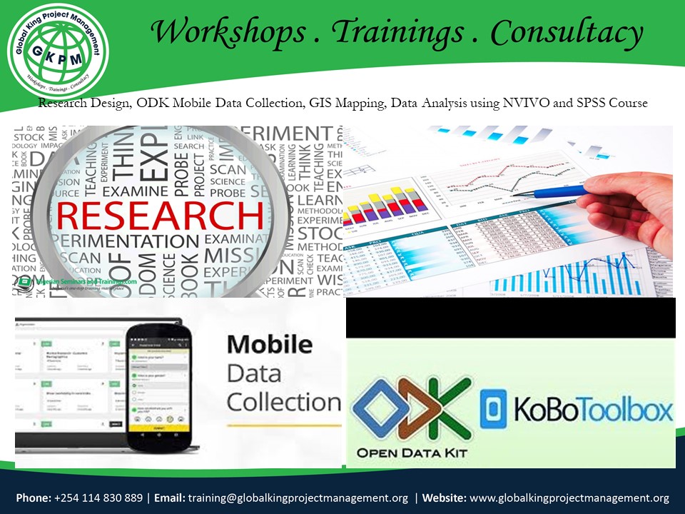 Research Design, ODK Mobile Data Collection, GIS Mapping, Data Analysis using NVIVO and SPSS Course, Mombasa city, Mombasa county,Mombasa,Kenya