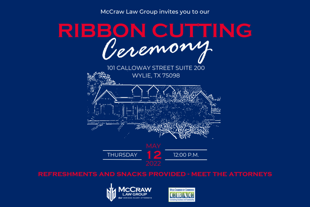 McCraw Law Group Ribbon Cutting Ceremony for Wylie Office, Wylie, Texas, United States