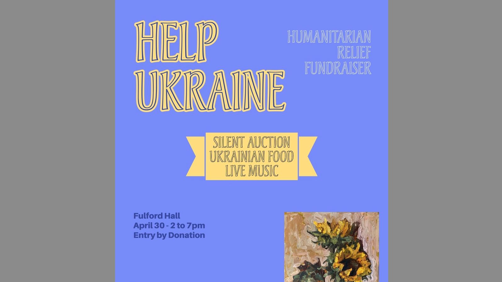 Help Ukraine! Silent Auction, Music and Ukrainian Food Event on Salt Spring Island, Salt Spring Island, British Columbia, Canada