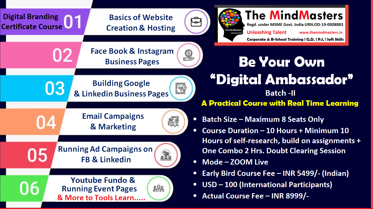 Digital Branding Certificate Course: Batch -II -Create, Market, and Sell Your Services / Products, Online Event