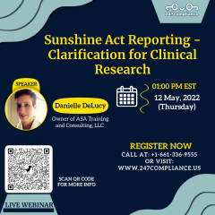 Sunshine Act Reporting - Clarification for Clinical Research