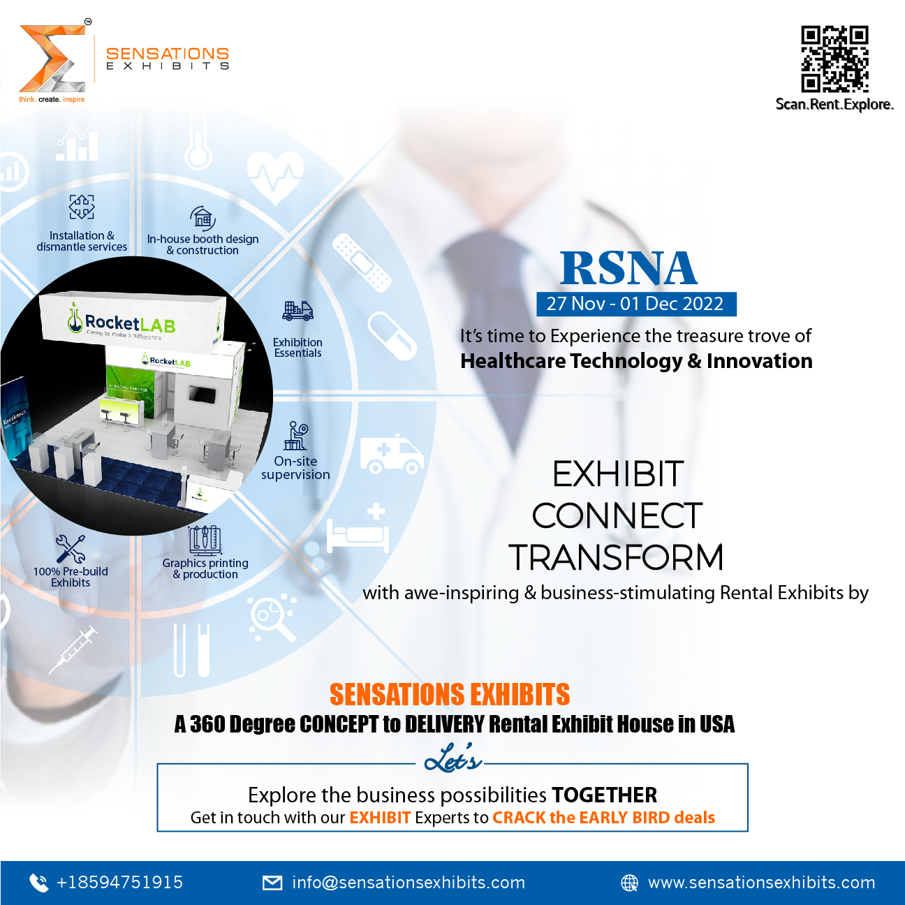 Participate In RSNA 2022 Trade Show event With Sensations Exhibits, Chicago, IL 60616,Illinois,United States