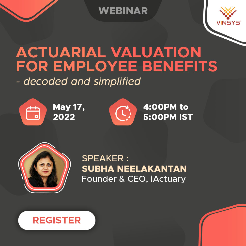 Join webinar on Actuarial Valuation for Employee Benefits, Online Event