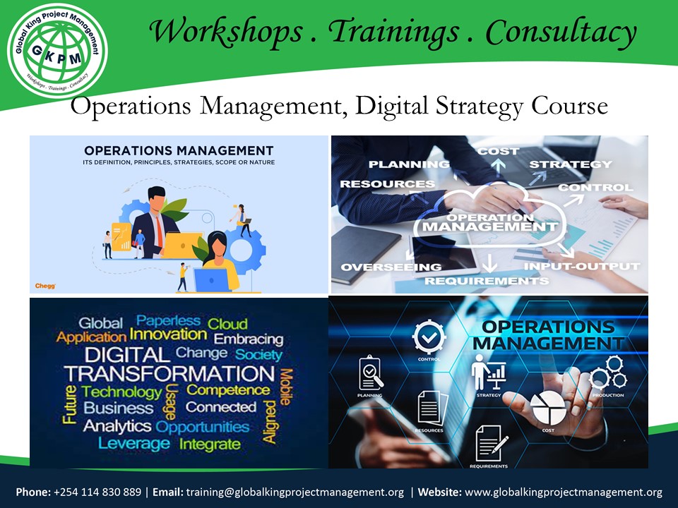 Operations Management, Digital Strategy Course, Nairobi, Nairobi County,Nairobi,Kenya