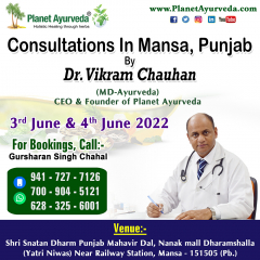 Ayurvedic Consultation in Mansa, Punjab By Dr. Vikram Chauhan