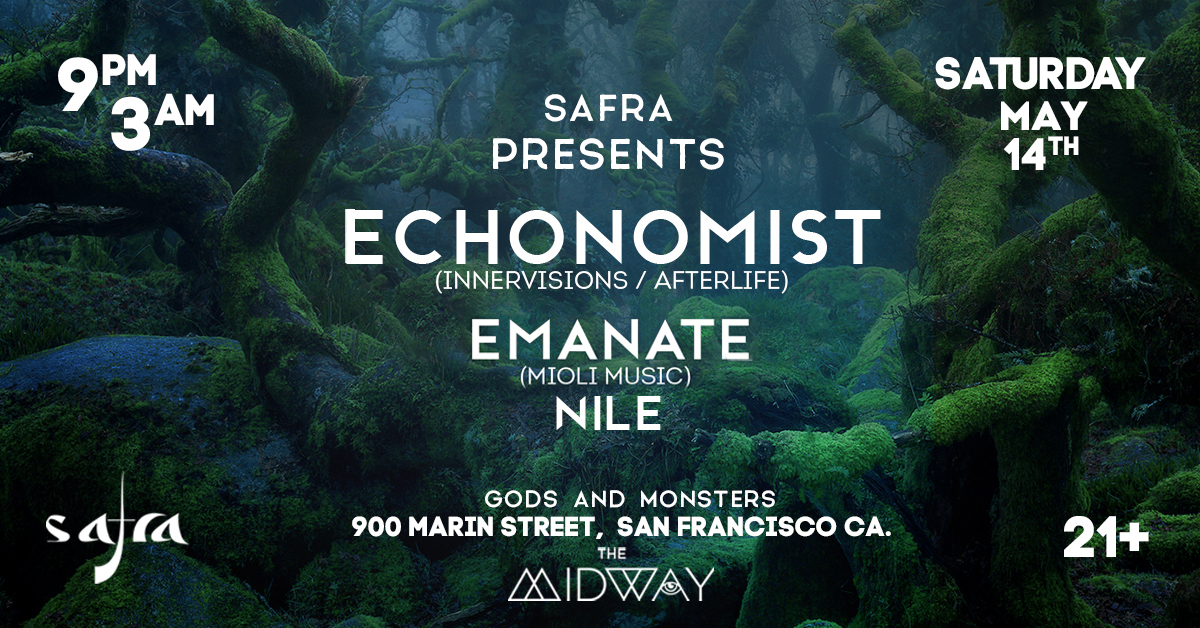 Echonomist (Innervisions/Afterlife) Emanate (Mioli music) and Nile, San Francisco, California, United States