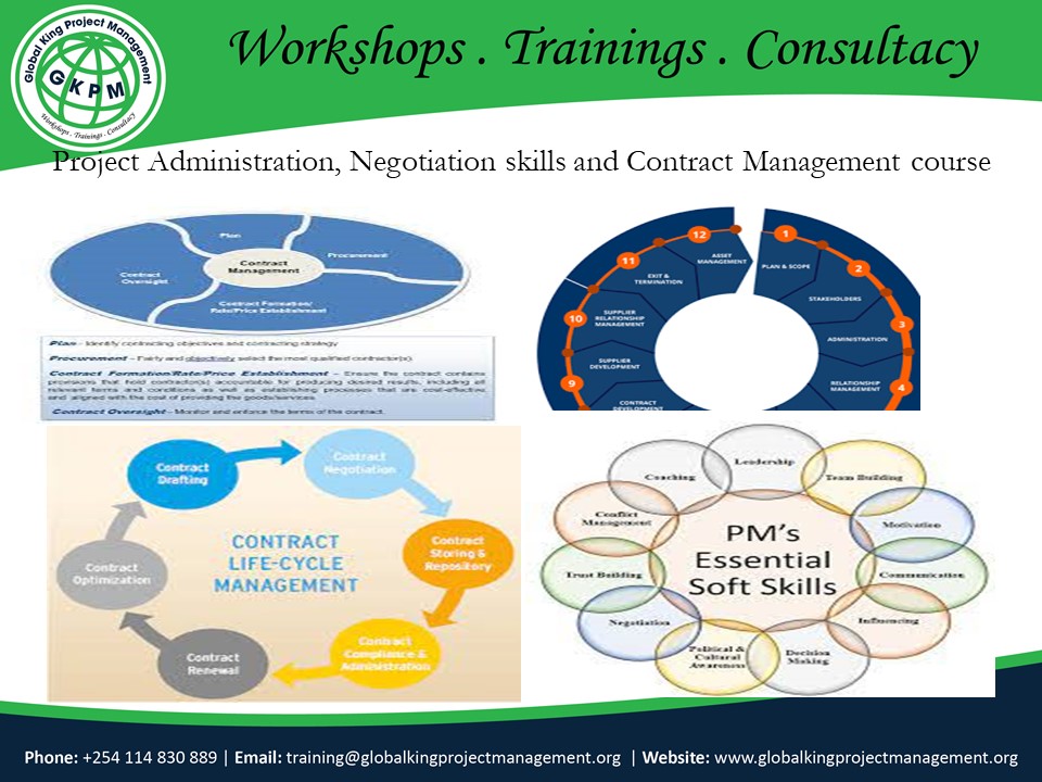 Project Administration, Negotiation skills and Contract Management course, Nairobi, Nairobi County,Nairobi,Kenya