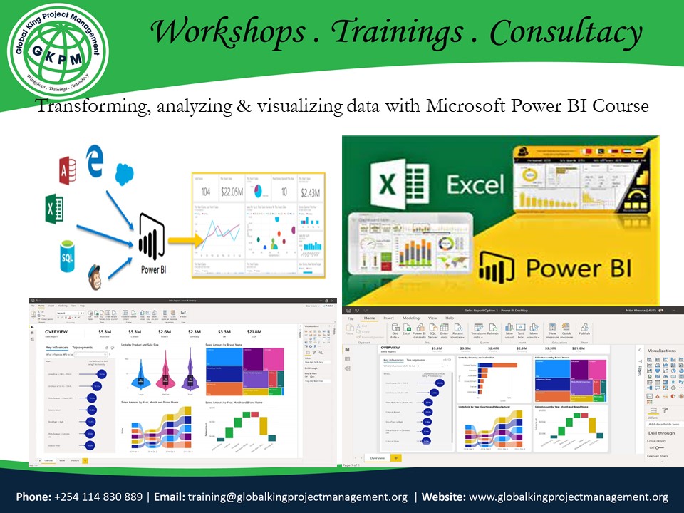 Transforming, analyzing & visualizing data with Microsoft Power BI Course, Mombasa city, Mombasa county,Mombasa,Kenya