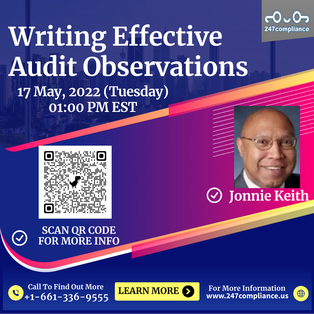 Writing Effective Audit Observations, Online Event