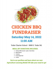 Chicken BBQ Fundraiser for Yoder Charter School Ag Program