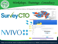 Research Design, SurveyCTO Mobile Data Collection, GIS Mapping Data Analysis using NVIVO and PYTHON Course