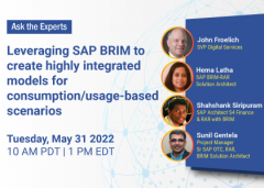 Leveraging SAP BRIM to create highly integrated models for consumption/usage-based scenarios