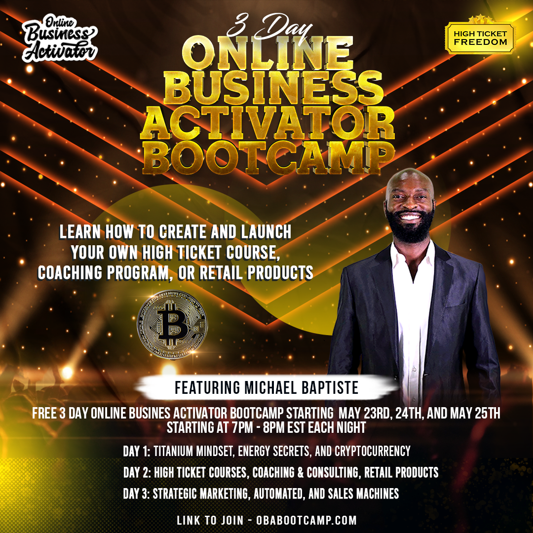 Online Business Activator Bootcamp, Online Event
