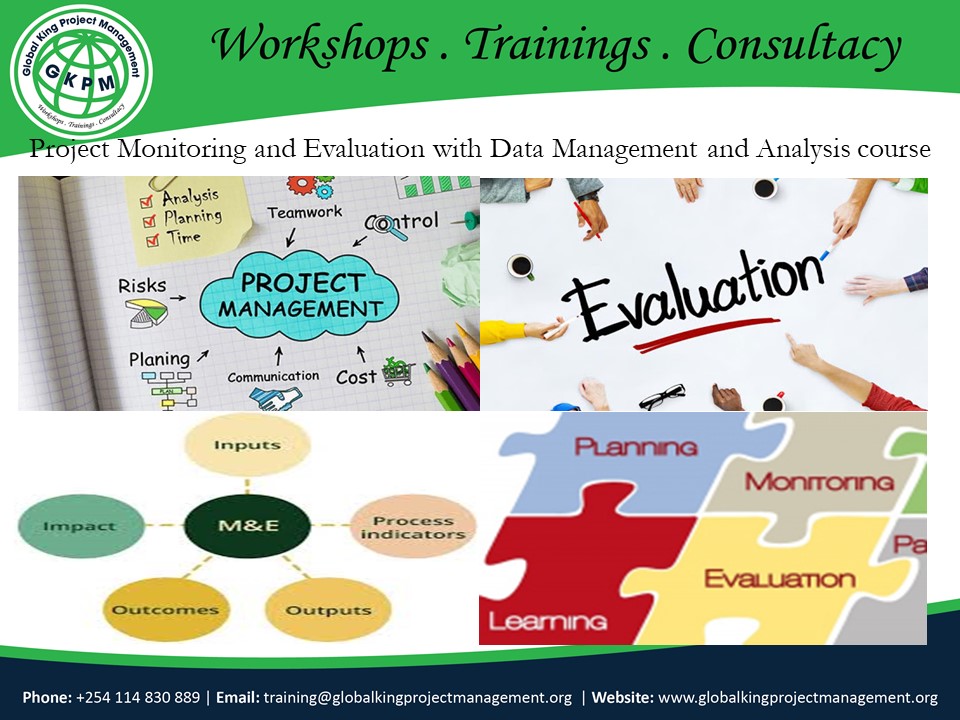 Project Monitoring and Evaluation with Data Management and Analysis course, Nairobi, Nairobi County,Nairobi,Kenya