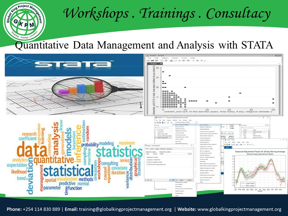 Quantitative Data Management and Analysis with STATA, Nairobi, Nairobi County,Nairobi,Kenya