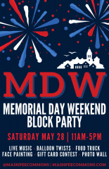 Memorial Day Weekend Block Party at Mashpee Commons on May 28