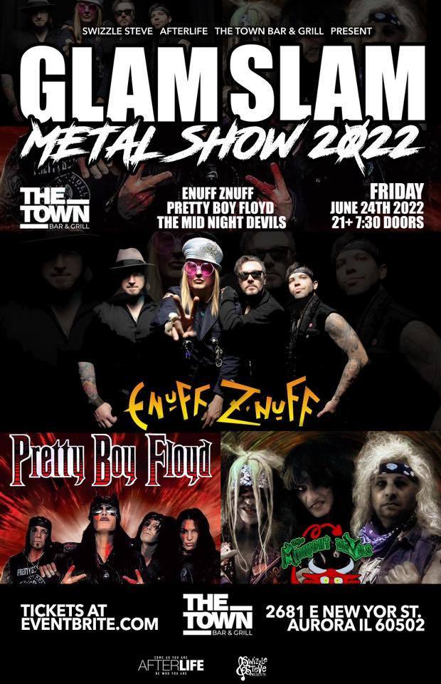 Glam Slam Metal Tour 2022 featuring Enuff Z'Nuff, Aurora, Illinois, United States