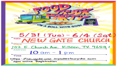 New Gate Church - Summer Vacation Bible School VBS "Food Truck Party" on May 31~June 4 (Killeen, TX)