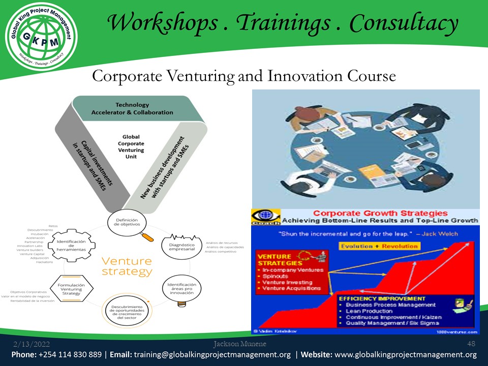 Corporate Venturing and Innovation Course, Nairobi, Nairobi County,Nairobi,Kenya