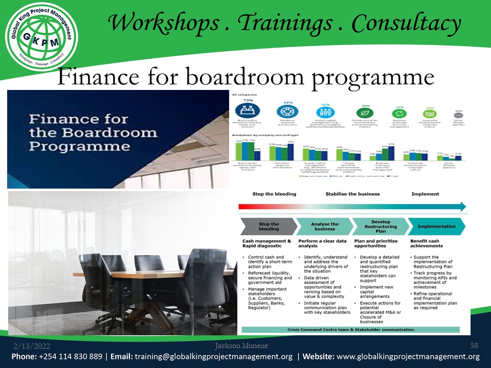 Finance for boardroom programme, Nairobi, Nairobi County,Nairobi,Kenya
