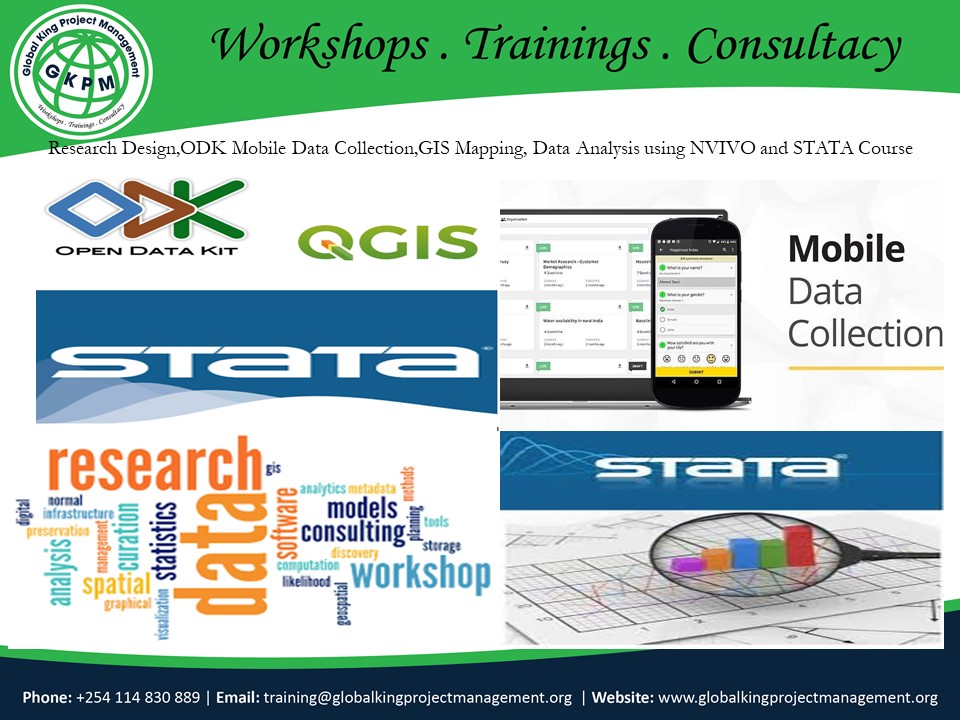 Research Design,ODK Mobile Data Collection,GIS Mapping, Data Analysis using NVIVO and STATA Course, Nairobi, Nairobi County,Nairobi,Kenya