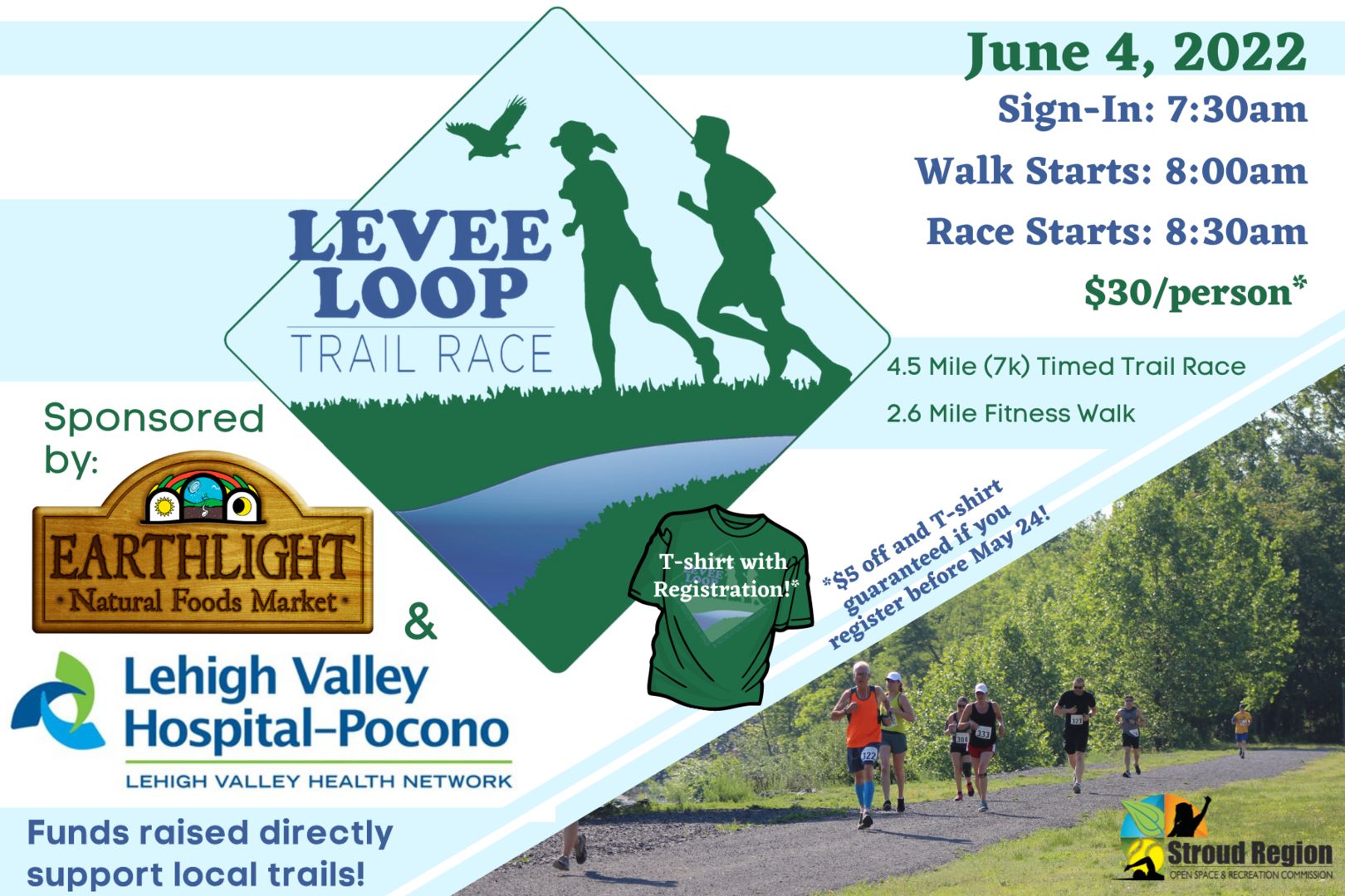 Levee Loop Trail Race and Fitness Walk, East Stroudsburg, Pennsylvania, United States