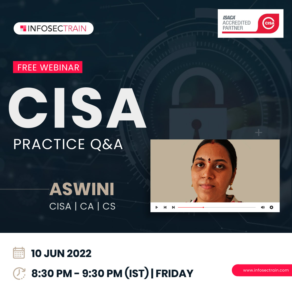 Free webinar on CISA Practice Q&A With Aswini, Online Event