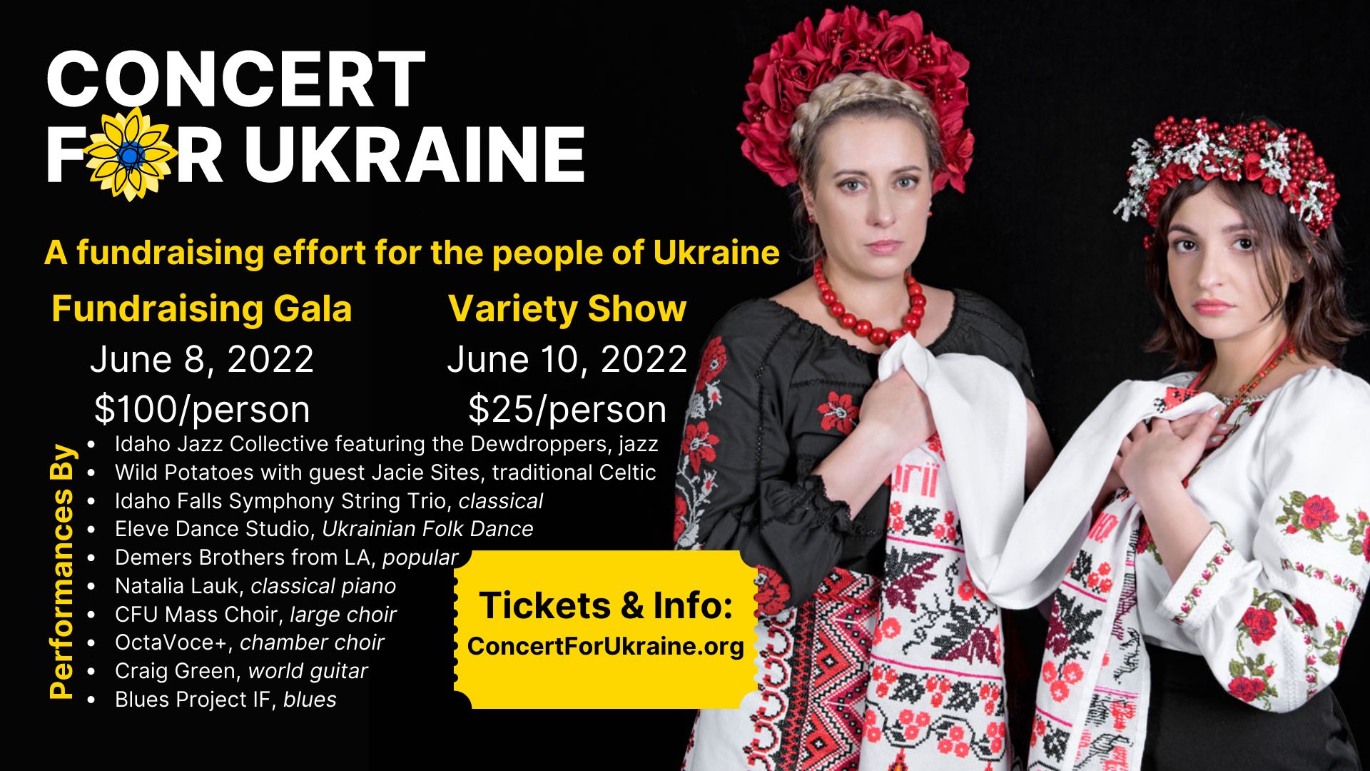 Concert for Ukraine: Fundraising Gala, Idaho Falls, Idaho, United States
