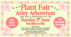 Plant Hunters' Fair at Arley Arboretum on Sunday 5th June