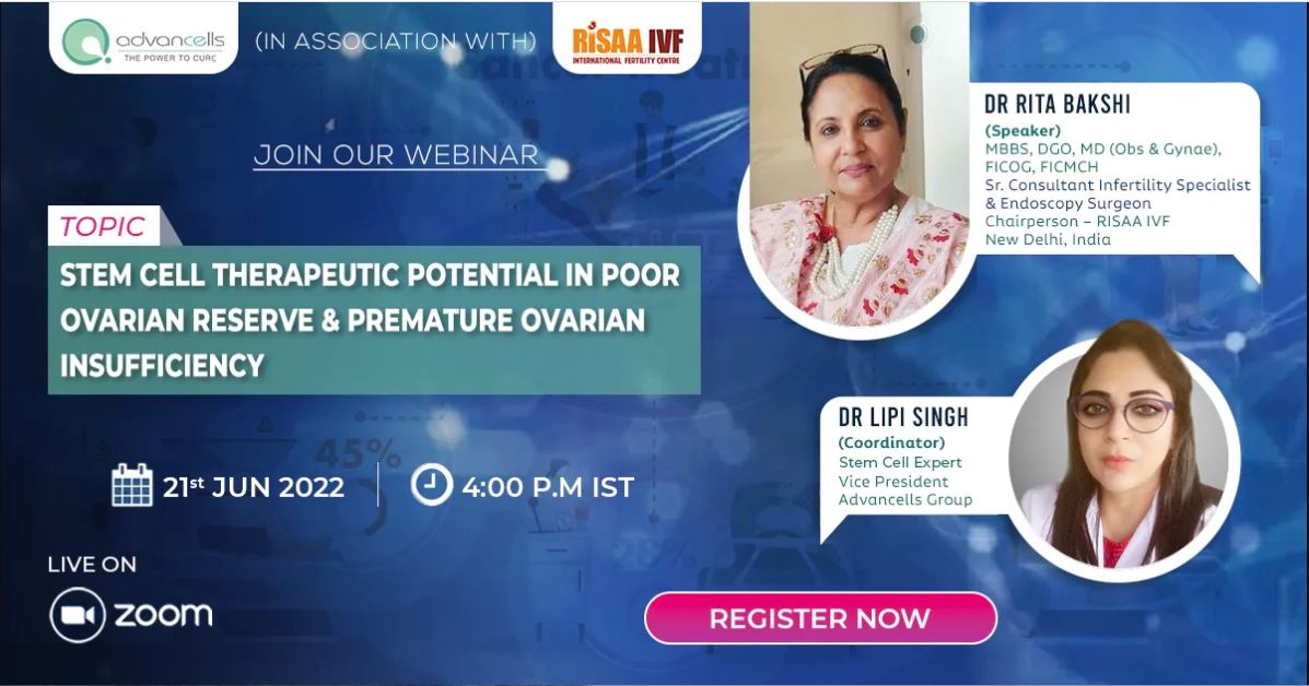 Stem Cell Therapeutic Potential in Poor Ovarian Reserve & Premature Ovarian Insufficiency, Online Event