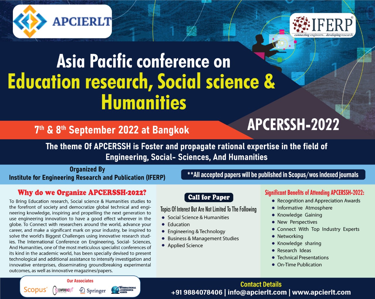 Asia Pacific Conference on Education Research ,Social Science & Humanities (APCERSSH-2022), Bangkok, Thailand