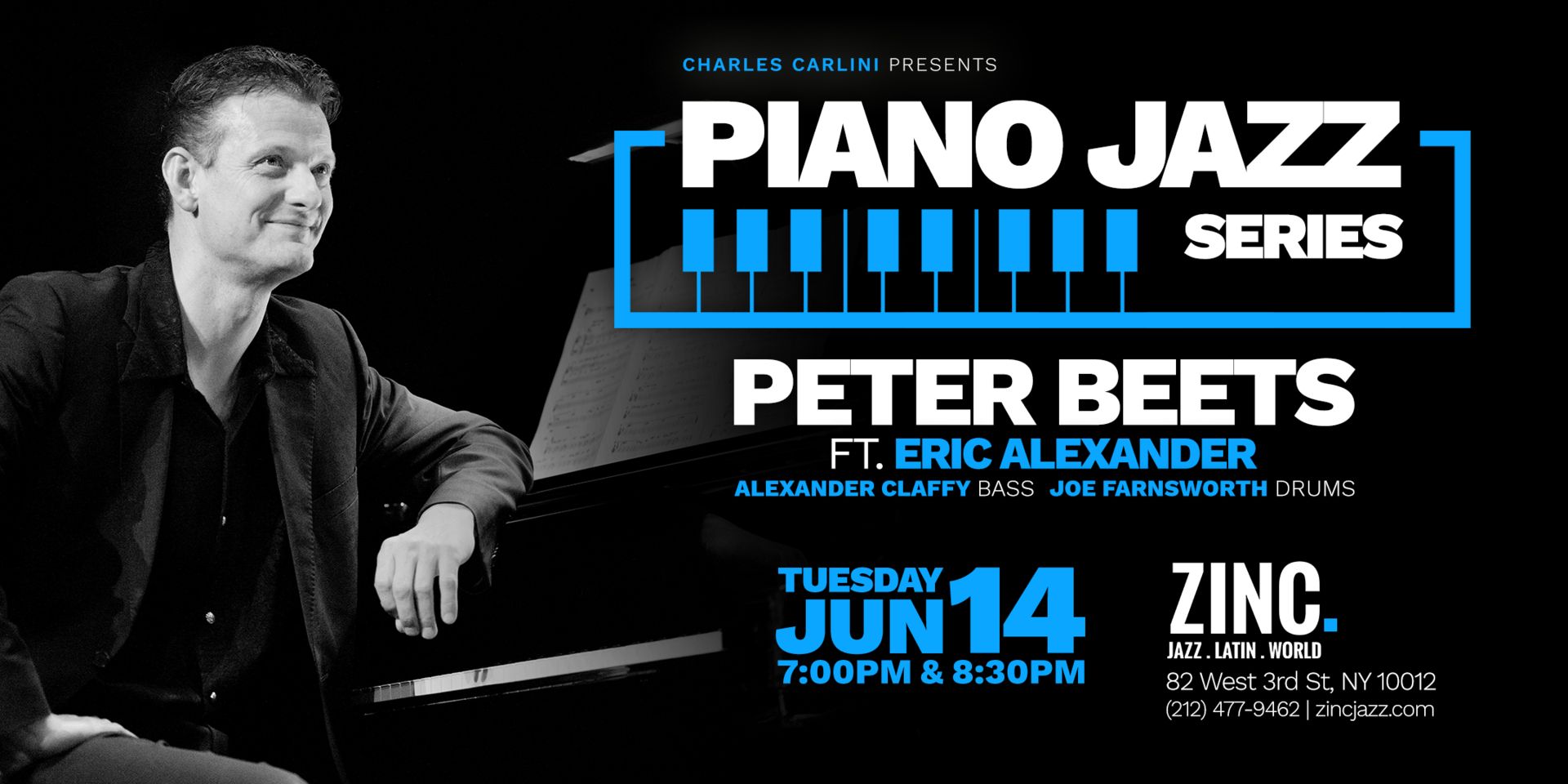 Piano Jazz Series: Peter Beets ft. Eric Alexander, New York, United States