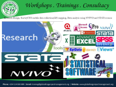 Research Design, SurveyCTO mobile data collection,GIS mapping, Data analysis using NVIVO and STATA course
