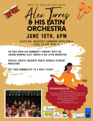 Live Music Night at the Mashpee Commons Bandstand: Alex Torres and His Latin Orchestra on June 10
