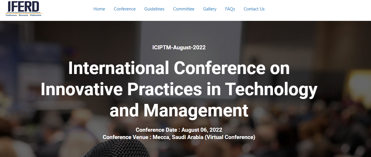 [ICIPTM Virtual] International Conference on nnovative Practices in Technology and Management, Online Event