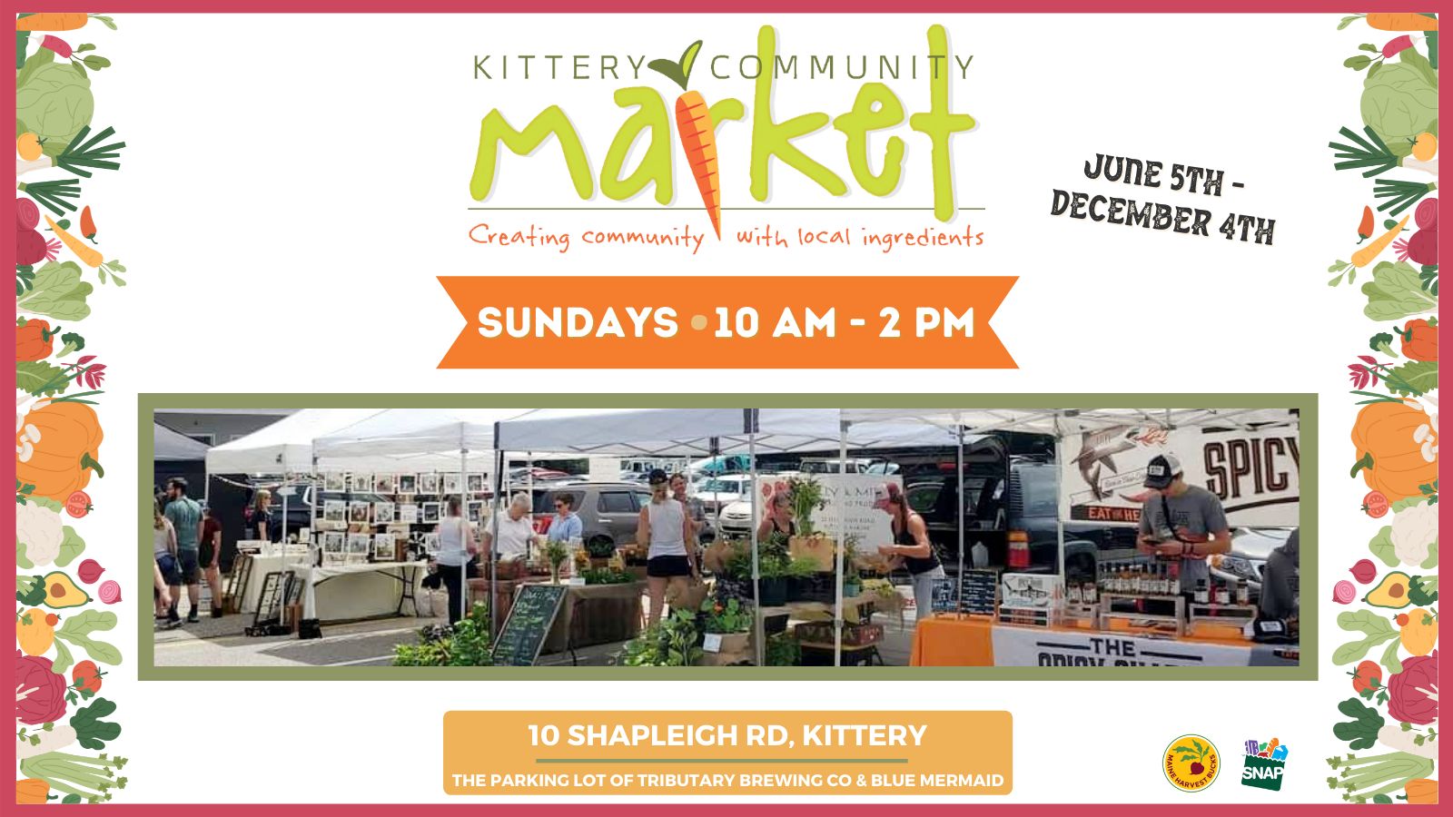 Kittery Community Market 2022 Season - June 12th, Kittery, Maine, United States