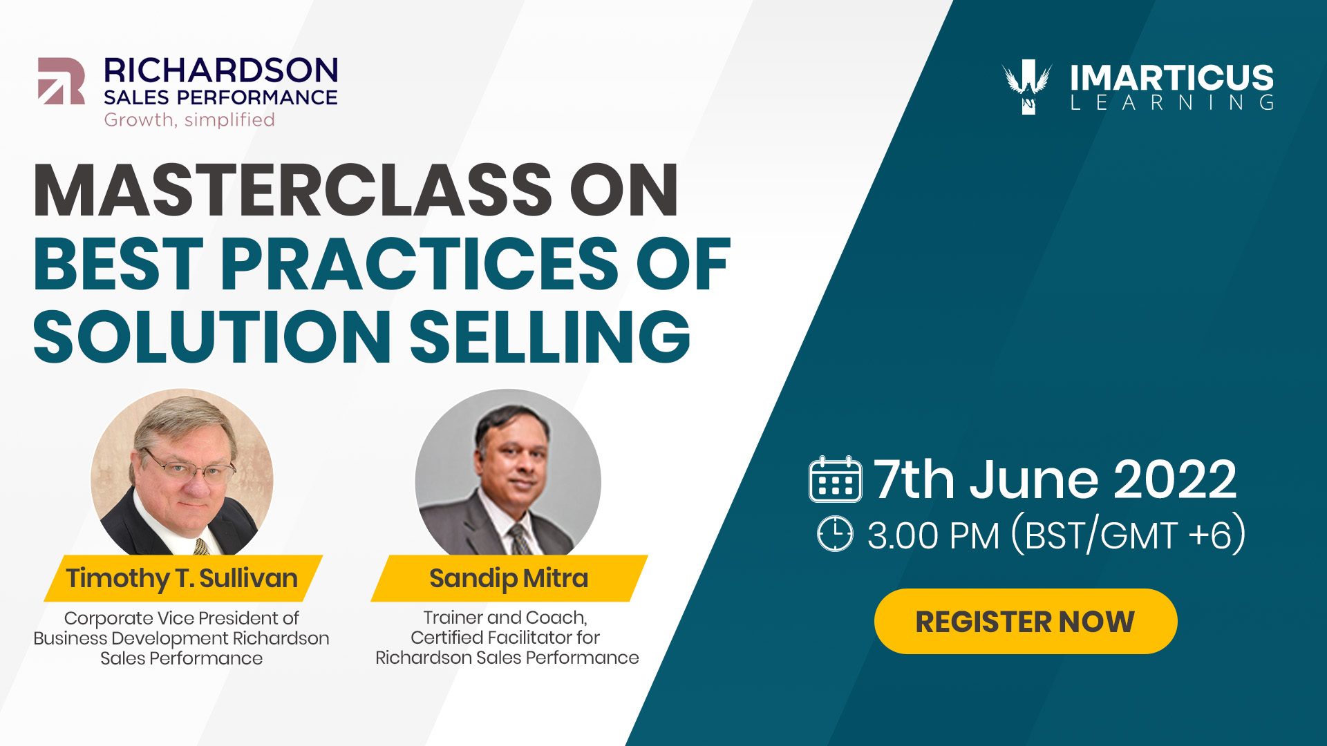 Masterclass on Best Practices of Solution Selling, Online Event